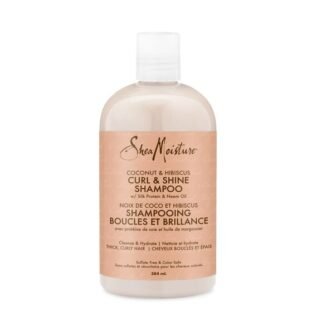 Shampooing Boucles et Brillance-SHEA MOISTURE-GAMME COCO ET HIBISCUS 384ML