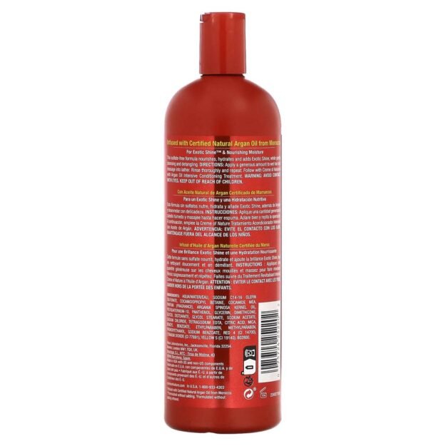 Shampooing Hydratation et Brillance Sans Sulfate-CREME OF NATURE-Game Huile D'argan 591ml – Image 2