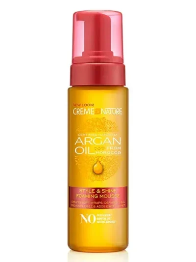 Mousse Style and Shine-CREME OF NATURE-Gamme Huile D&rsquo;argan 207ml