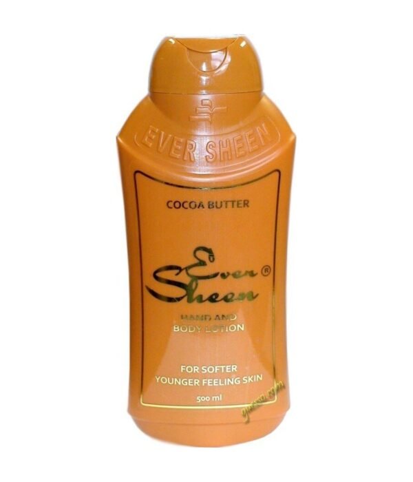 Lotion corps et mains -EVER SHEEN-Gamme Beure de Cacao 500ml