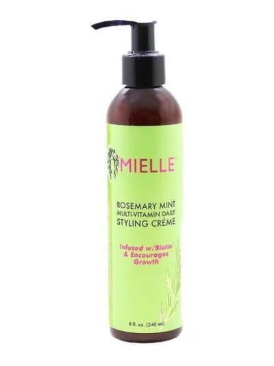 Crème Coiffante Croissance -MIELLE ORGANICS -Gamme Romarin et Menthe Poivrée (240 ml)