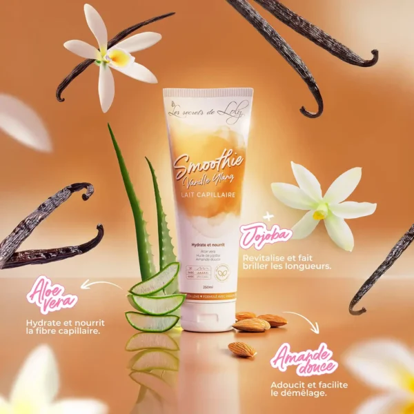Lait capillaire SMOOTHIE VANILLE YLANG 250ml-Les secrets de Loly – Image 2