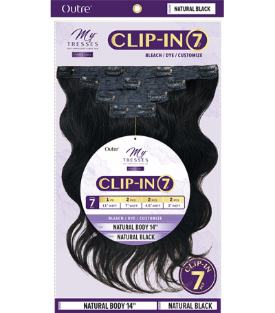 OUTRE extensions à clips NATURAL BODY 14 » 7pcs