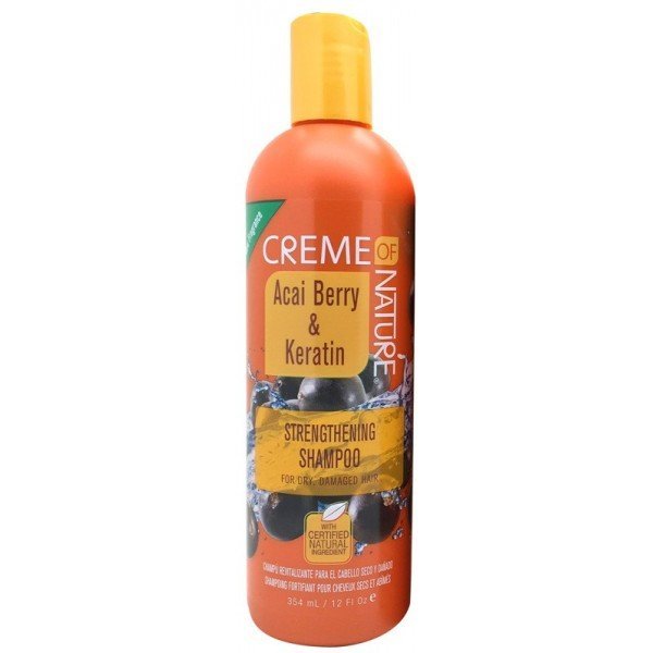 Shampooing -CREME OF NATURE-Gamme Baie d'Açaï & Kératine 354 ml