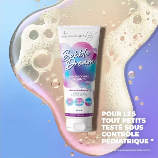 Shampoing enfants extra-doux AMANDE & POMME 250ml (Bubble Dream)-Les secrets de Loly – Image 3