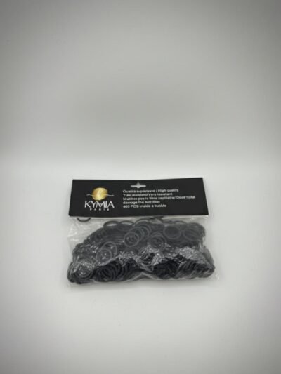 Lot de 400 élastiques à cheveux noirs