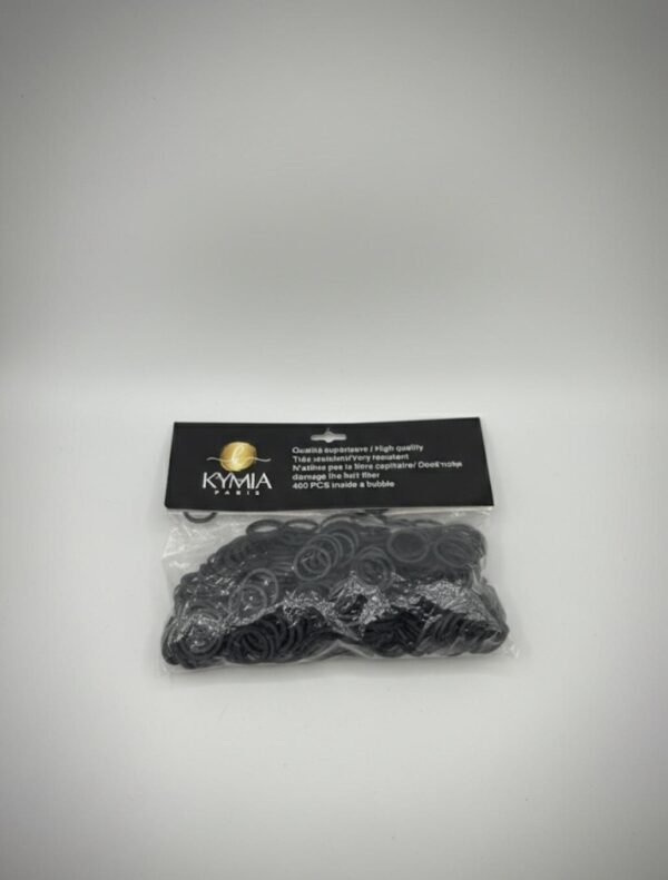 Lot de 400 élastiques à cheveux noirs