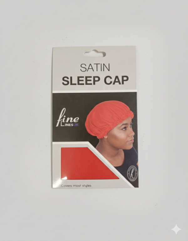 Satin sleep cap rouge